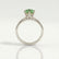 SERENITY - Round Green Lab Diamond 18k White Gold Solitaire Ring