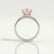SERENITY - Round Pink Lab Diamond 18k White Gold Solitaire Ring