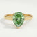 SLOANE - Pear Green Lab Diamond 18k Yellow Gold Petite Solitaire