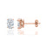 SAVANNAH - Oval Lab Diamond 18k Rose Gold Stud Earrings Earrings Lily Arkwright