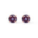SENA - Round Alexandrite 18k Rose Gold Stud Earrings Earrings Lily Arkwright