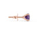 SENA - Round Alexandrite 18k Rose Gold Stud Earrings Earrings Lily Arkwright