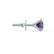 SENA - Round Alexandrite 18k White Gold Stud Earrings Earrings Lily Arkwright