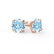 SENA - Round Aqua Spinel 18k Rose Gold Stud Earrings Earrings Lily Arkwright