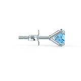 SENA - Round Aqua Spinel 950 Platinum Stud Earrings Earrings Lily Arkwright