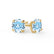 SENA - Round Aqua Spinel 18k Yellow Gold Stud Earrings Earrings Lily Arkwright