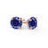 SENA - Round Blue Sapphire 18k Rose Gold Stud Earrings Earrings Lily Arkwright