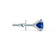 SENA - Round Blue Sapphire 950 Platinum Stud Earrings Earrings Lily Arkwright