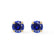 SENA - Round Blue Sapphire 18k Yellow Gold Stud Earrings Earrings Lily Arkwright
