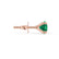 SENA - Round Emerald 18k Rose Gold Stud Earrings Earrings Lily Arkwright