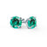 SENA - Round Emerald 950 Platinum Stud Earrings Earrings Lily Arkwright