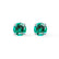 SENA - Round Emerald 950 Platinum Stud Earrings Earrings Lily Arkwright