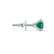 SENA - Round Emerald 18k White Gold Stud Earrings Earrings Lily Arkwright