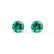SENA - Round Emerald 18k Yellow Gold Stud Earrings Earrings Lily Arkwright