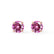 SENA - Round Pink Sapphire 18k Rose Gold Stud Earrings Earrings Lily Arkwright
