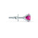 SENA - Round Pink Sapphire 18k White Gold Stud Earrings Earrings Lily Arkwright