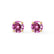 SENA - Round Pink Sapphire 18k Yellow Gold Stud Earrings Earrings Lily Arkwright
