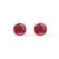 SENA - Round Ruby 18k White Gold Stud Earrings Earrings Lily Arkwright