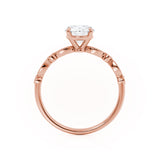 HOPE - Oval Lab Diamond 18k Rose Gold Shoulder Set Ring