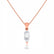 TALULLA - Marquise Lab Diamond 2 Claw Pendant 18k Rose Gold Pendant Lily Arkwright