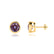 TYME - Beze Edge Alexandrite Earrings 18k Yellow Gold Earrings Lily Arkwright