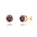 TYME - Beze Edge Alexandrite Earrings 18k Yellow Gold Earrings Lily Arkwright