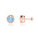 TYME - Beze Edge Aqua Spinel Earrings 18k Rose Gold Earrings Lily Arkwright