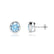 TYME - Beze Edge Aqua Spinel Earrings 18k White Gold Earrings Lily Arkwright