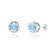 TYME - Beze Edge Aqua Spinel Earrings Platinum Earrings Lily Arkwright