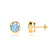 TYME - Beze Edge Aqua Spinel Earrings 18k Yellow Gold Earrings Lily Arkwright