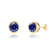 TYME - Beze Edge Blue Sapphire Earrings 18k Yellow Gold Earrings Lily Arkwright