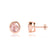 TYME - Beze Edge Champagne Sapphire Earrings 18k Rose Gold Earrings Lily Arkwright