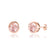 TYME - Beze Edge Champagne Sapphire Earrings 18k Rose Gold Earrings Lily Arkwright