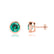 TYME - Beze Edge Emerald Earrings 18k Rose Gold Earrings Lily Arkwright