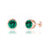 TYME - Beze Edge Emerald Earrings 18k Rose Gold Earrings Lily Arkwright