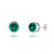 TYME - Beze Edge Emerald Earrings 18k White Gold Earrings Lily Arkwright