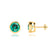 TYME - Beze Edge Emerald Earrings 18k Yellow Gold Earrings Lily Arkwright
