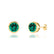 TYME - Beze Edge Emerald Earrings 18k Yellow Gold Earrings Lily Arkwright