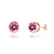 TYME - Beze Edge Pink Sapphire Earrings 18k Rose Gold Earrings Lily Arkwright