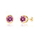 TYME - Beze Edge Pink Sapphire Earrings 18k Yellow Gold Earrings Lily Arkwright