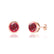 TYME - Beze Edge Ruby Earrings 18k Rose Gold Earrings Lily Arkwright