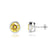 TYME - Beze Edge Yellow Sapphire Earrings 18k White Gold Earrings Lily Arkwright