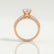 VICTORIA - Round Lab Diamond 18k Rose Gold Shoulder Set Ring