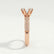VICTORIA - Round Lab Diamond 18k Rose Gold Shoulder Set Ring