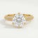 VICTORIA - Round Lab Diamond 18k Yellow Gold Shoulder Set Ring