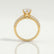 VICTORIA - Round Lab Diamond 18k Yellow Gold Shoulder Set Ring