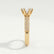 VICTORIA - Round Lab Diamond 18k Yellow Gold Shoulder Set Ring