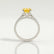 VIOLA - Yellow Sapphire Oval & Diamond 18k White Gold Shoulder Set Ring