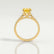 VIOLA - Yellow Sapphire Oval & Diamond 18k Yellow Gold Shoulder Set Ring