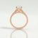 Viola elongated cushion lab diamond shoulder set 18k rose gold engagement ring